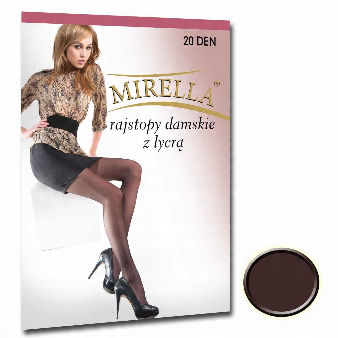 

Mirella Rajstopy damskie Lycra 20 den 5 Mocca