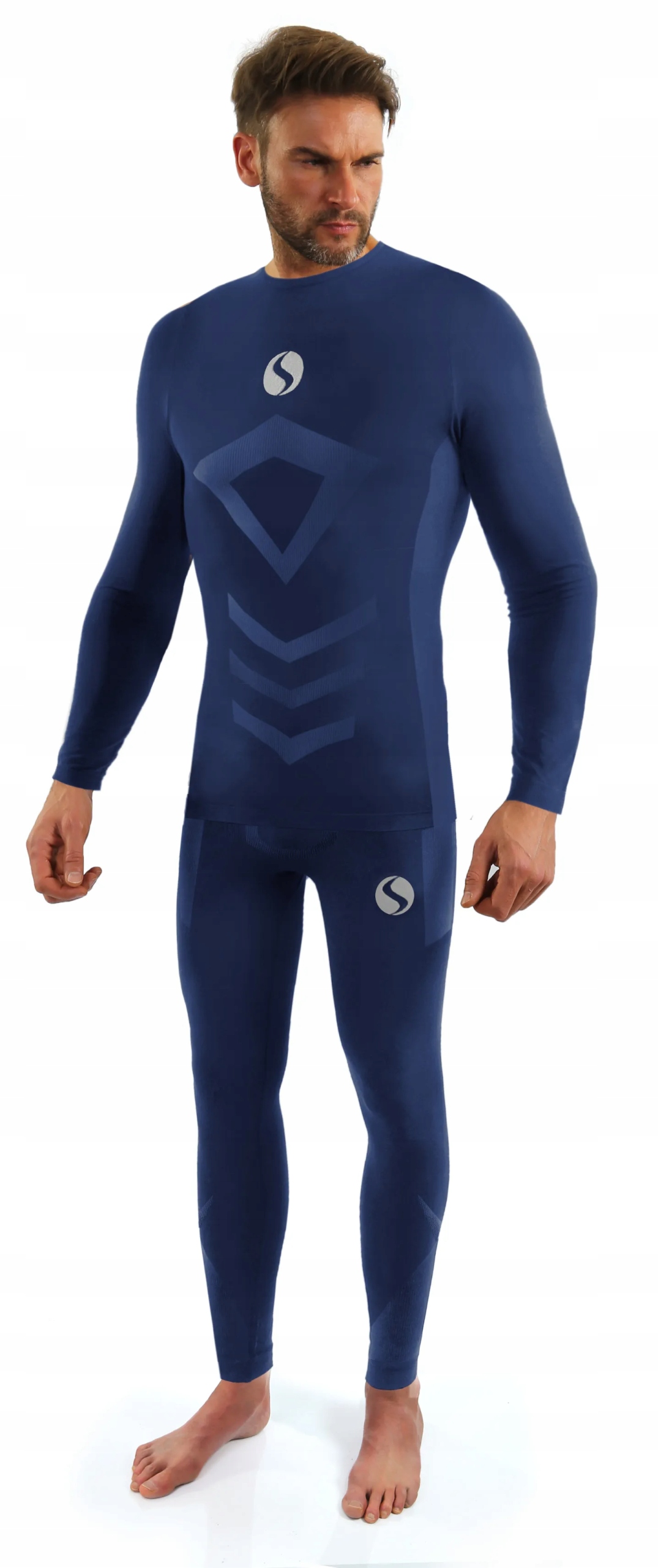 Sesto Senso Pánský dlouhý komplet Thermo CL40 CL42 Tmavě modrý XXL/3XL