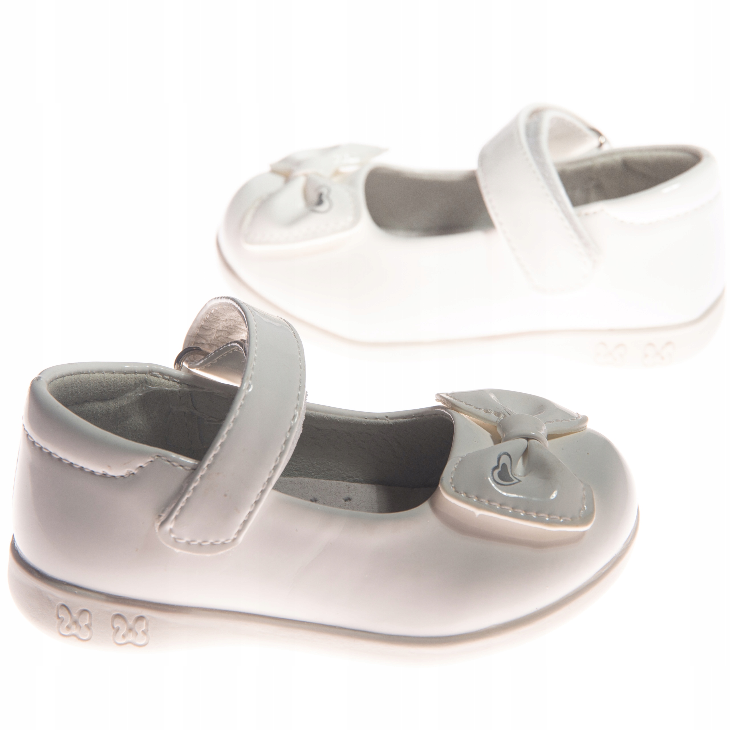 APAWWA LAKIERKI BALERINY DLA DZIEWCZYNKI BIAŁE LAKIERKI DO KOMUNII RO 29