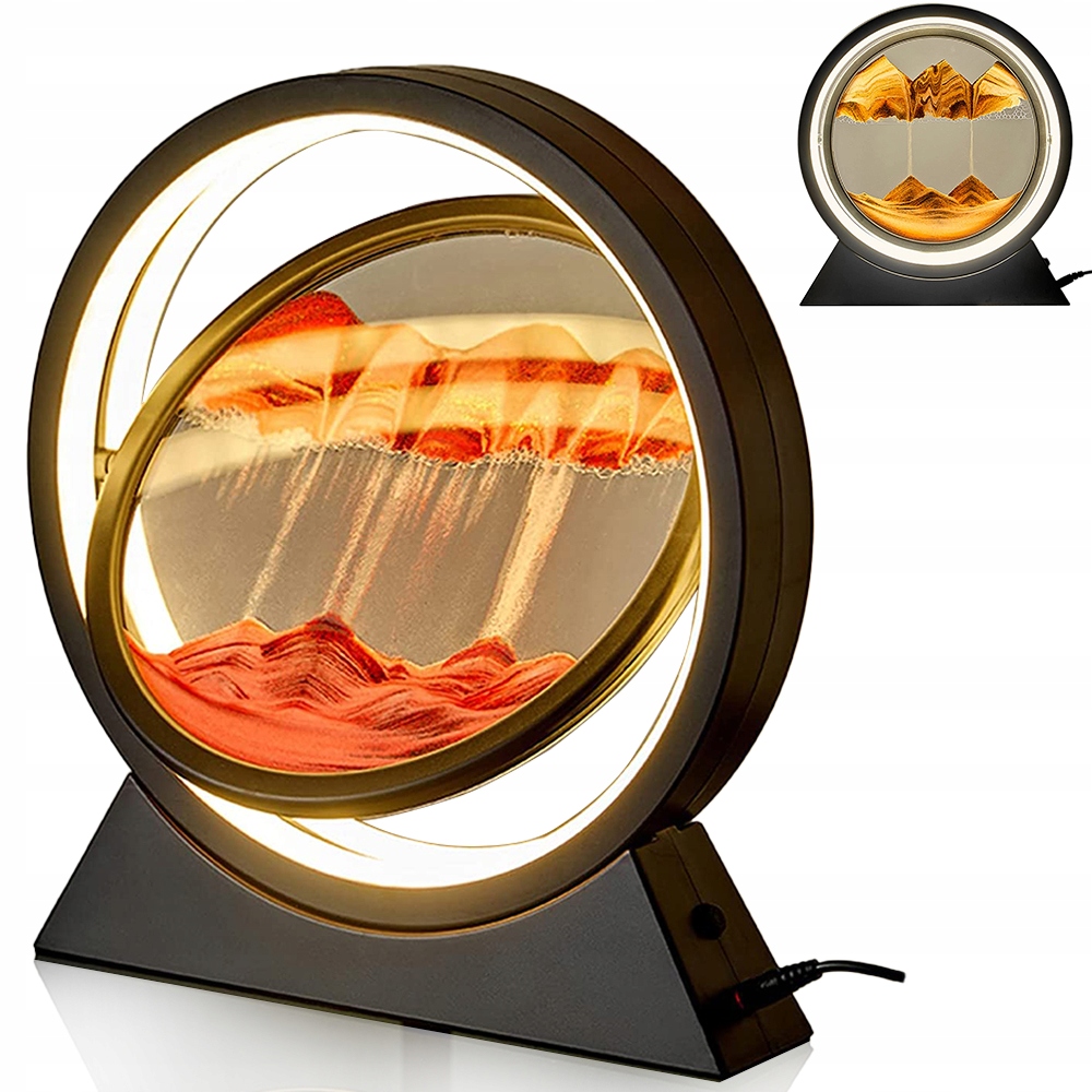 

Dynamiczny Piasek 3D Sand Art Led Lampką Obrotowy