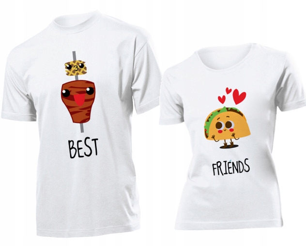 

Koszulki dla par Best Friends Kebab I Bulka L