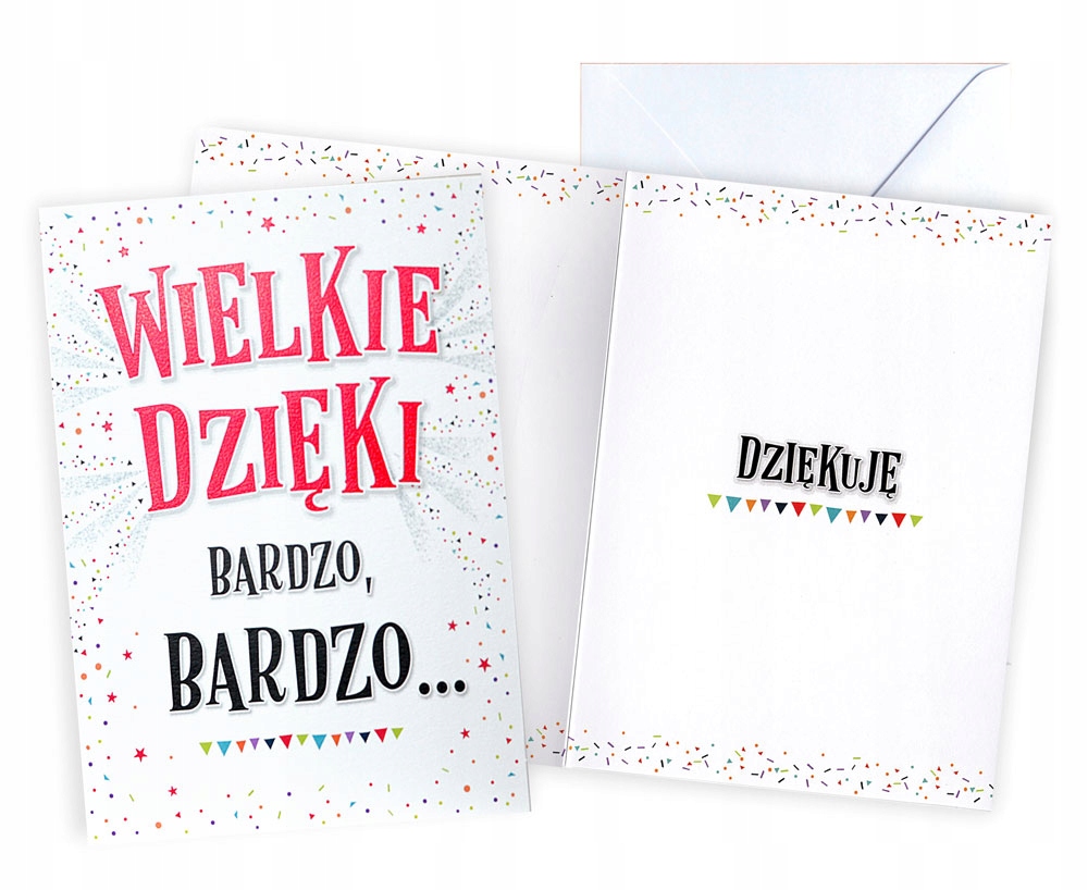 

Pięknie zdobiona kartka z podziękowaniem,