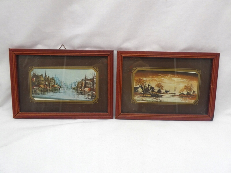 KOMPLET OBRAZKÓW DREWNIANA RAMKA 1-4221