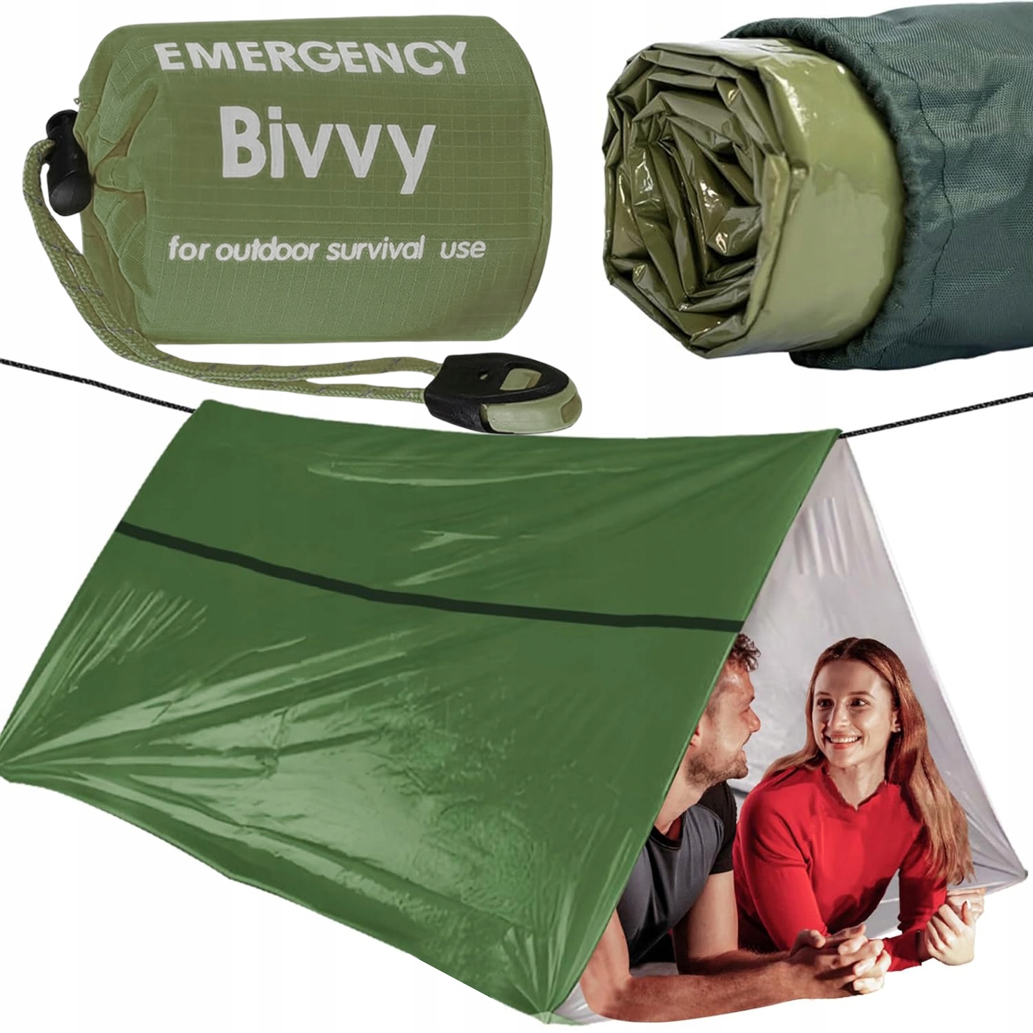 ТЕРМАЛЬНЫЙ СПАЛЬНЫЙ МЕШОК 2В1 ФОЛЬГИ ОДЕЯЛА ВОДОУСТОЙЧИВОГО ОДЕЯЛА ВЫЖИВАНИЯ СПАСАТЕЛЬНОЙ ПАЛАТКИ
