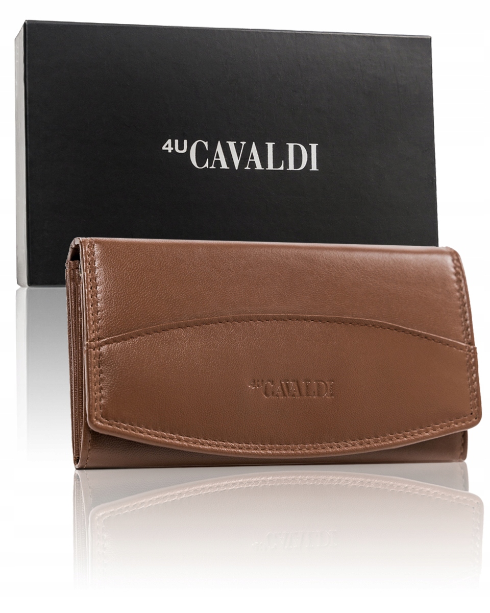 

Bezpieczny portfel damski zapinany skóra Cavaldi
