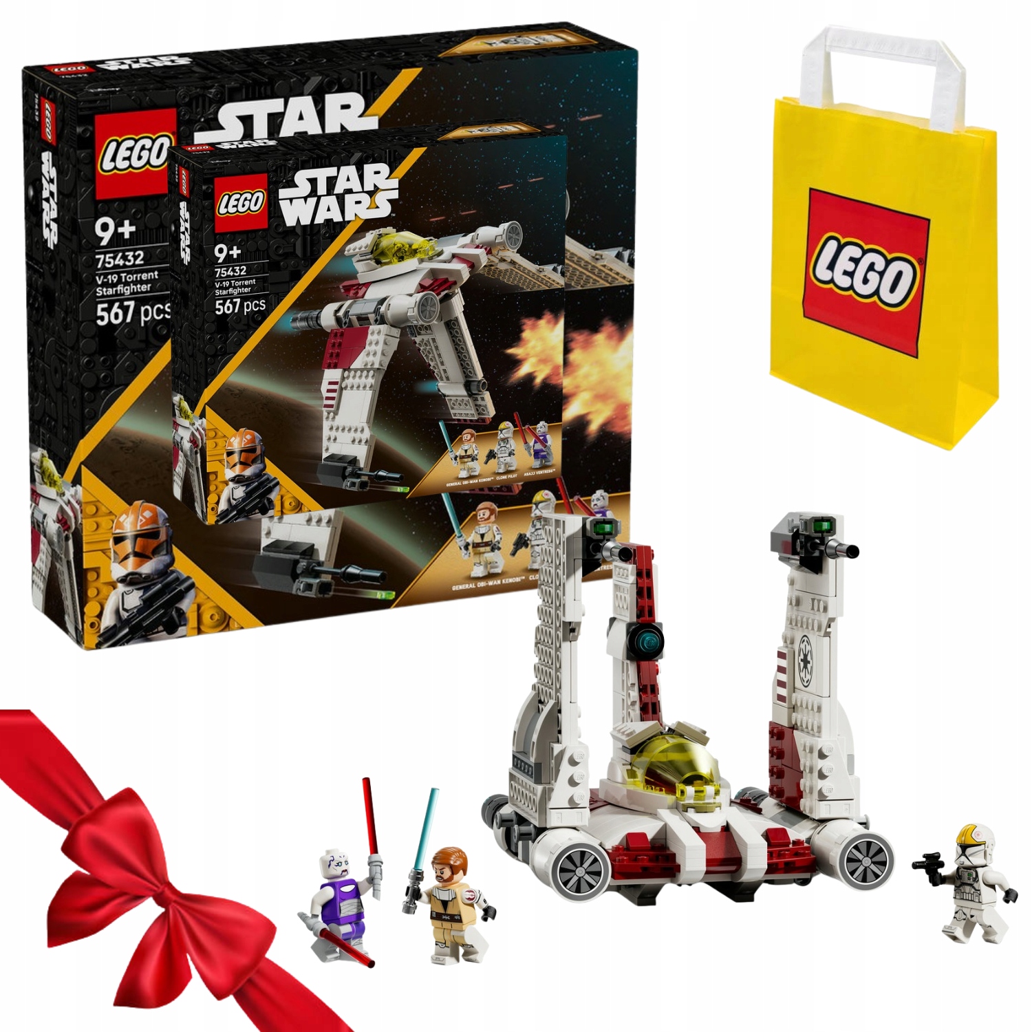 Zestaw Klocków Lego Star Wars Myśliwiec V-19 Torrent Dla Dzieci 75432
