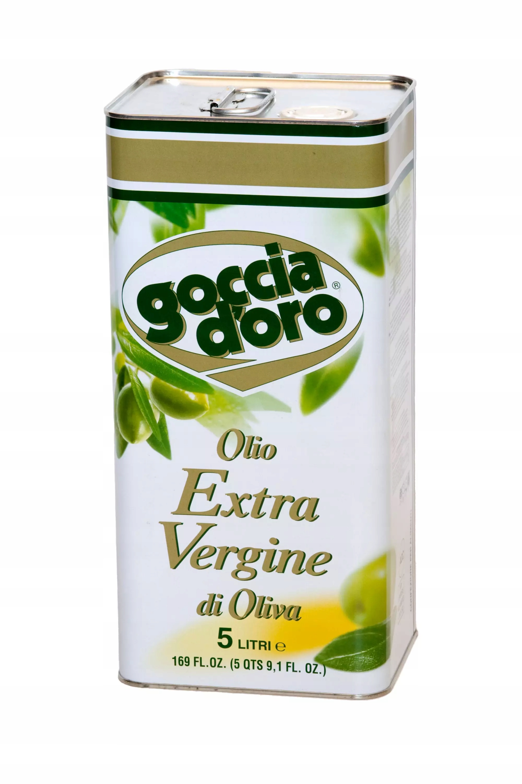 Oliwa Z Oliwek Extra Virgin 5L Goccia D'oro Włoska Jakość Puszka