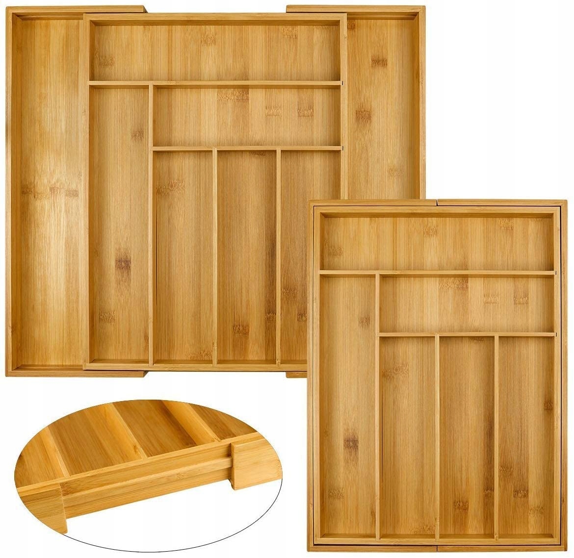 ORGANIZER DO SZUFLADY DREWNIANY SZTUĆCE REGULOWANY Marka Kela