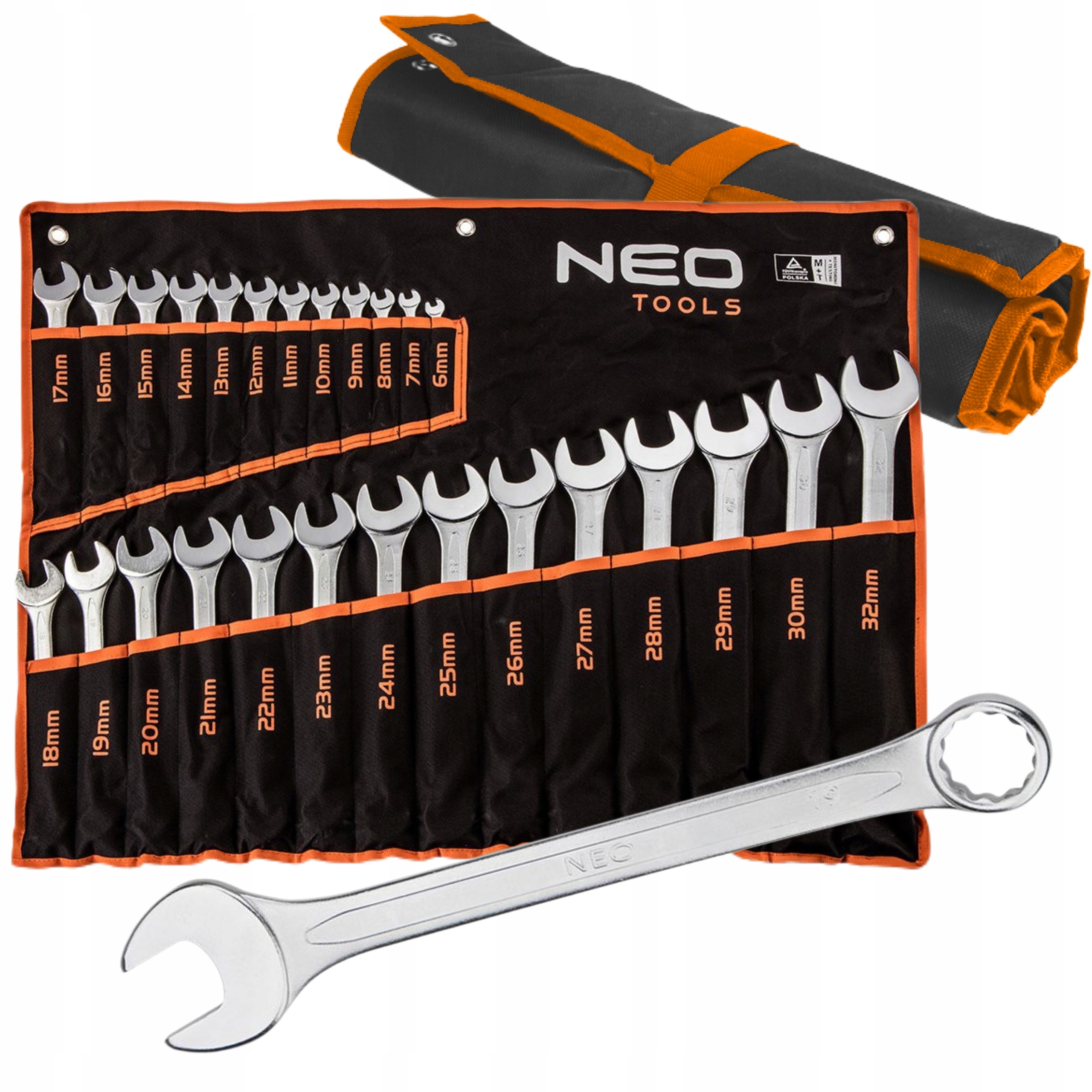 Neo Sada Očkoploché Kľúče 6-32 mm 26ks 09-754 Plachta Puzdro Tuv