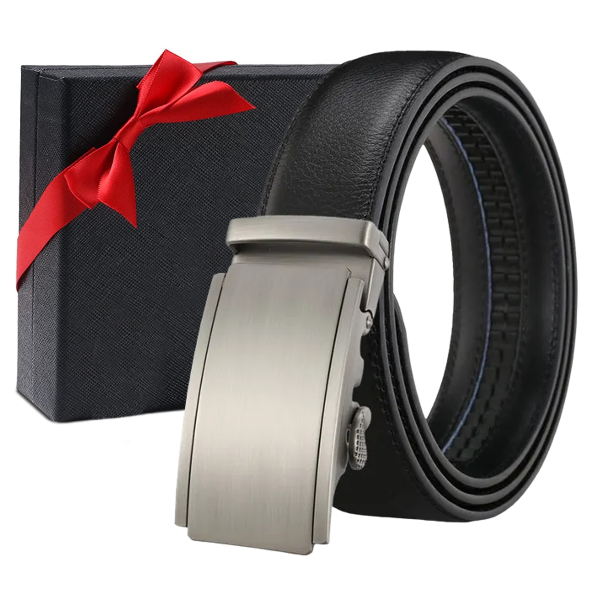 PASEK SKÓRZANY MĘSKI DO SPODNI AUTOMAT CZARNY