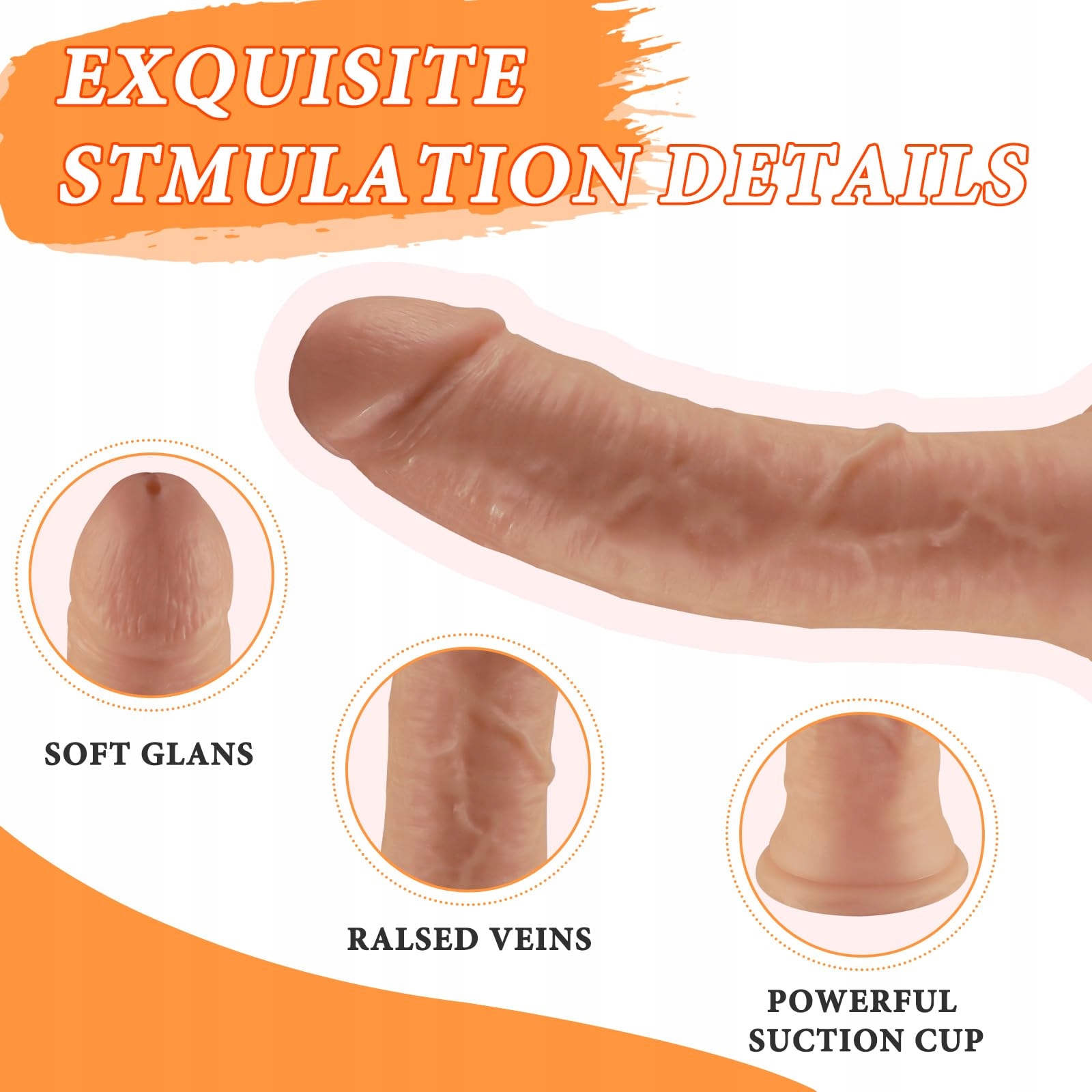FENGFEIYAN Realistyczny Dildo 19 CM Przyssawka Dla Początkujących Erotyczny — miniatura 3