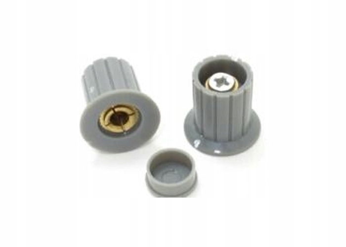 

Gałka potencjometru 12mm skręcana szara 4mm