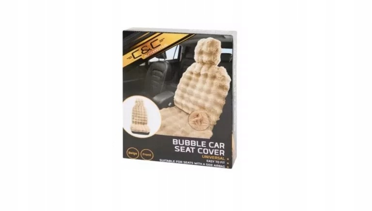 Pokrowiec Na Fotel Samochodowy Puszysty Bubble Beżowy