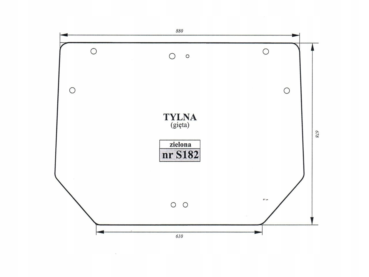 SZYBA TYLNA CASE NEW HOLLAND 84224148
