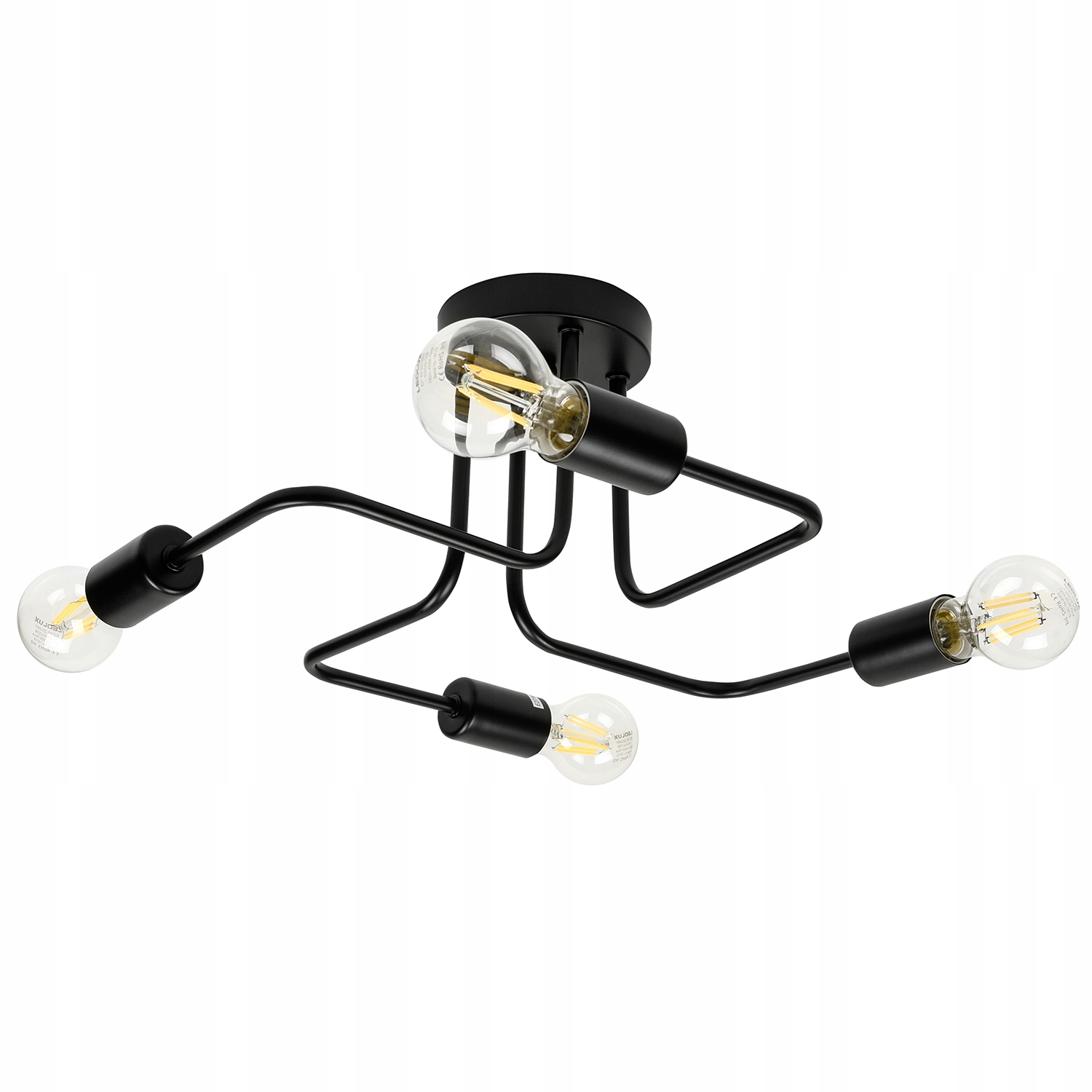 

Lampa Sufitowa Żyrandol Plafon Pająk 4 Ramion Loft