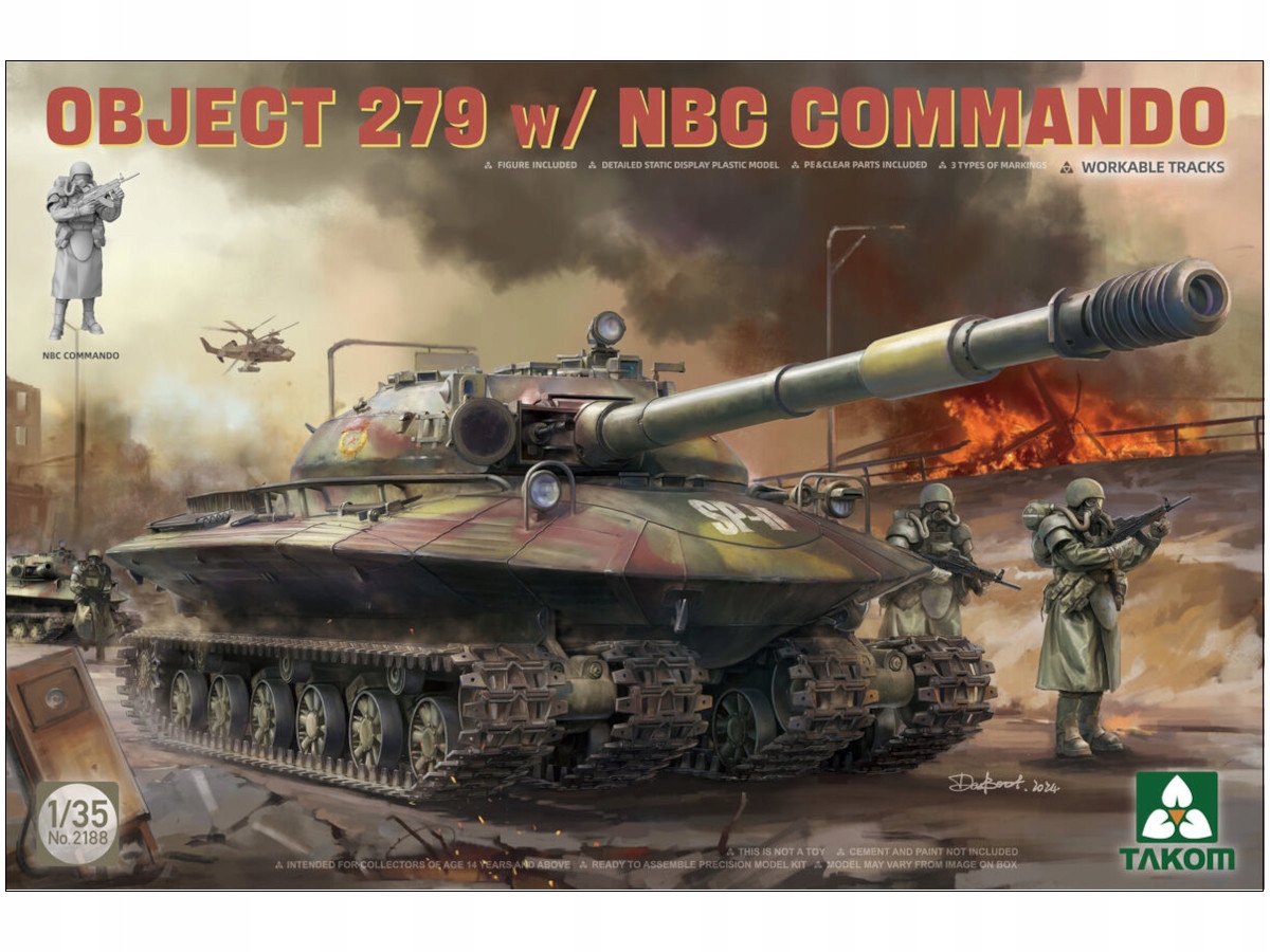 Tank Object 279 w/ Nbc Commando Objekt 279 model 2188 Takom