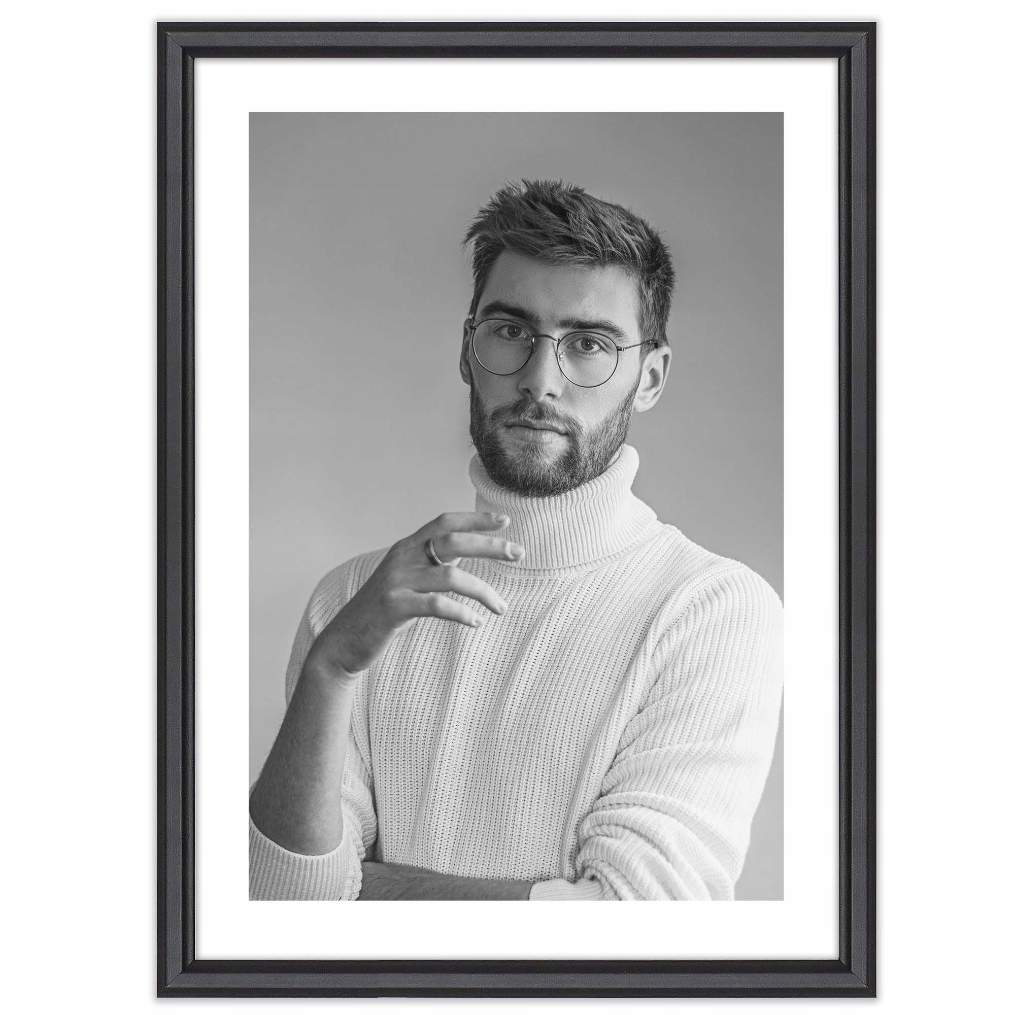 

Drewniana Ramka do Zdjęć Czarna Klasyczna 21x30 A4