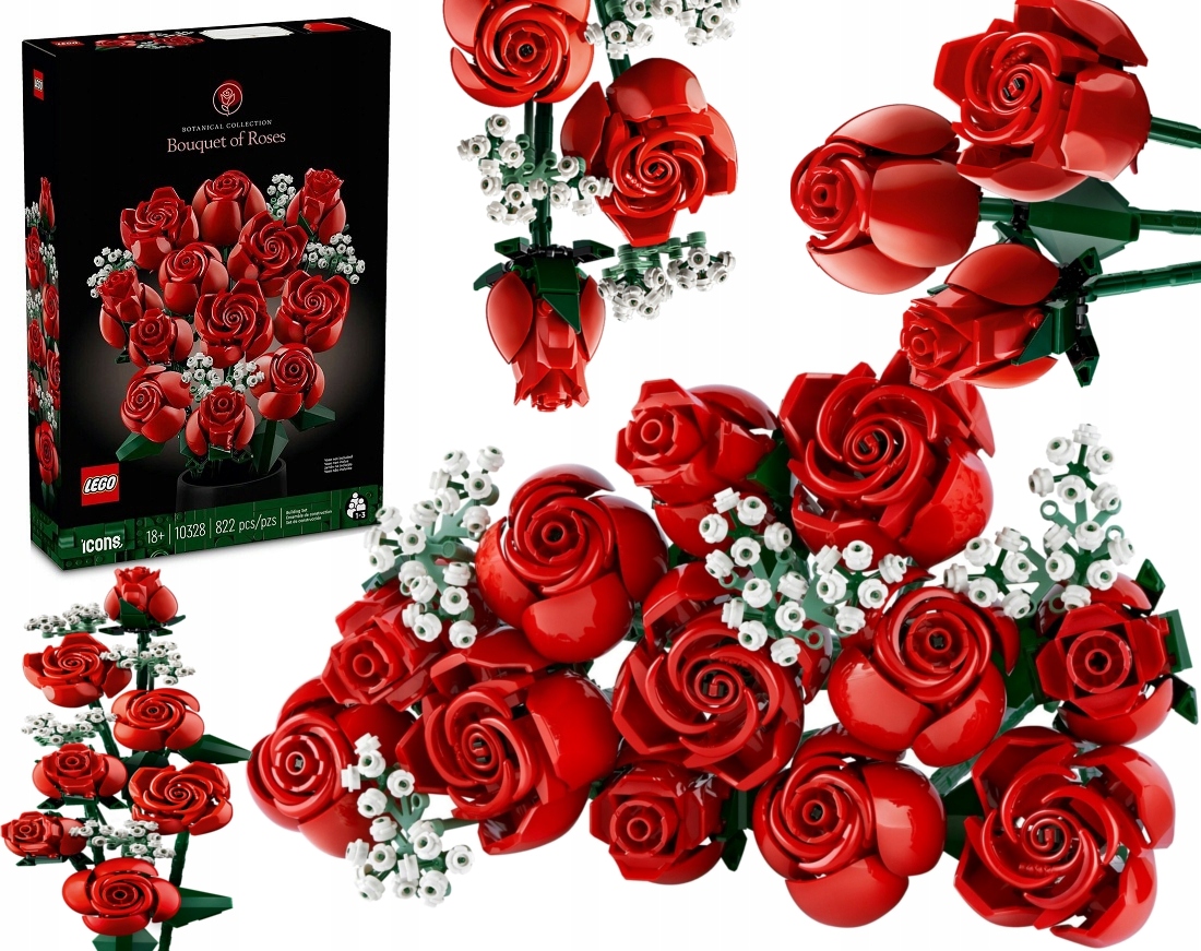 stavebnice Lego Icons Kytice Růží 10328