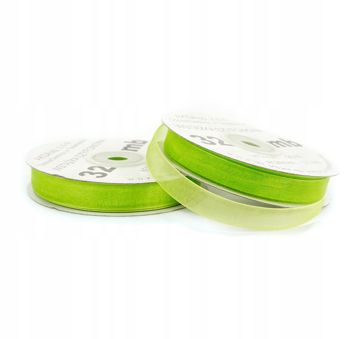 

Wstążki wstążka tasiemka szyfonowa zielona 12mm