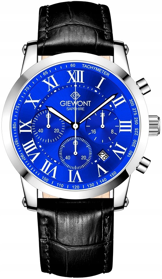 Pánské Hodinky Giewont Chronograph Sapphire Stříbrno-modré GW6260-A4