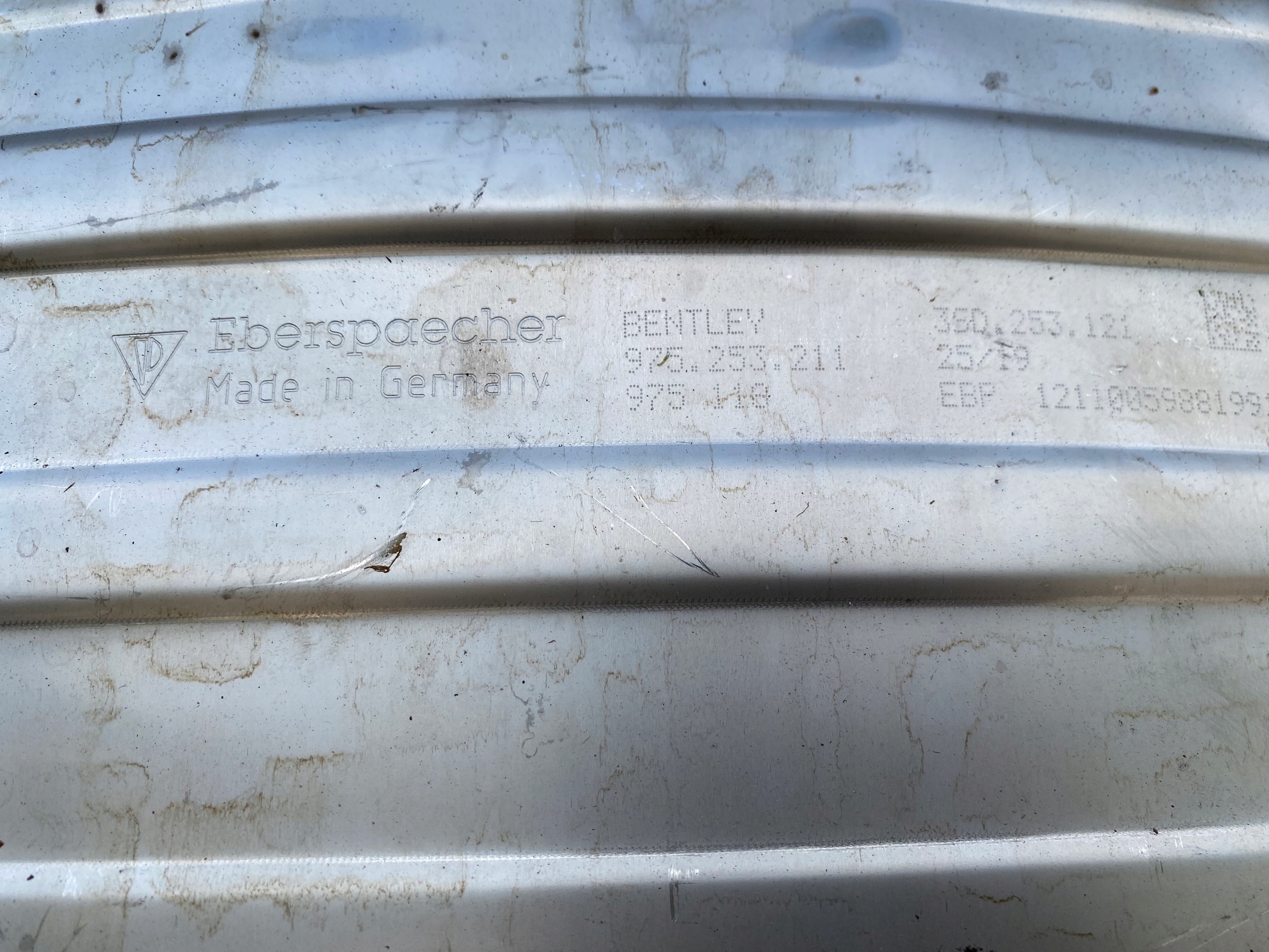 BENTLEY Échappement Échappement rury 3SD253121