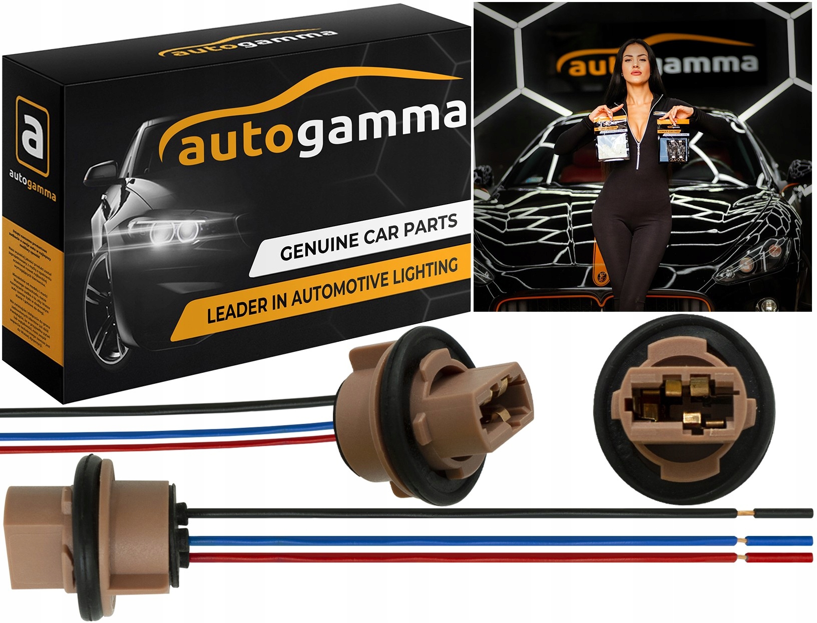 Złączka Złącze wtyczka wtyka gniazdo żarówki W21/5W W21W 7440 7443 T20