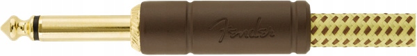 Fender Deluxe Cable Tweed 3m Kątowy kabel gitarowy Długość kabla 3 m