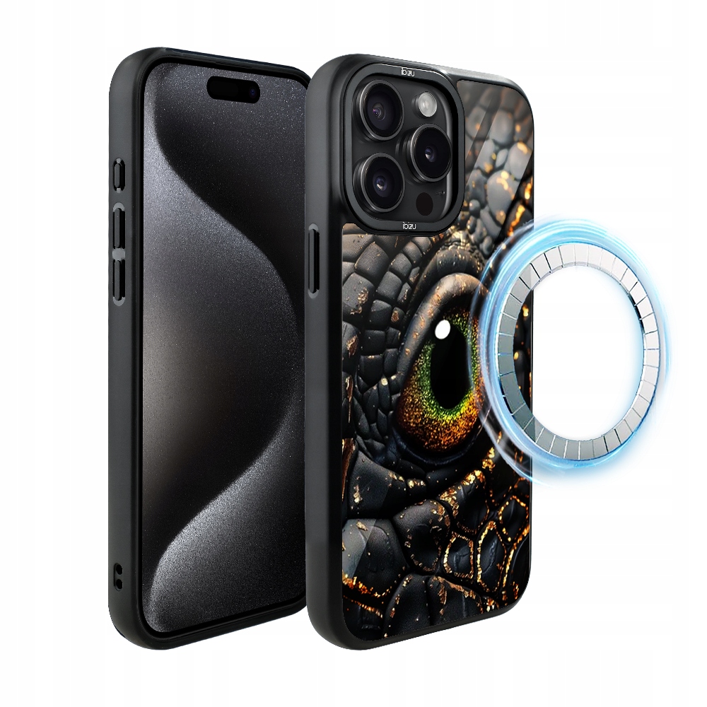 Matný Pouzdro Ibizu DropGuard pro iPhone 15 Pro s MagSafe, barva Amber Dragon