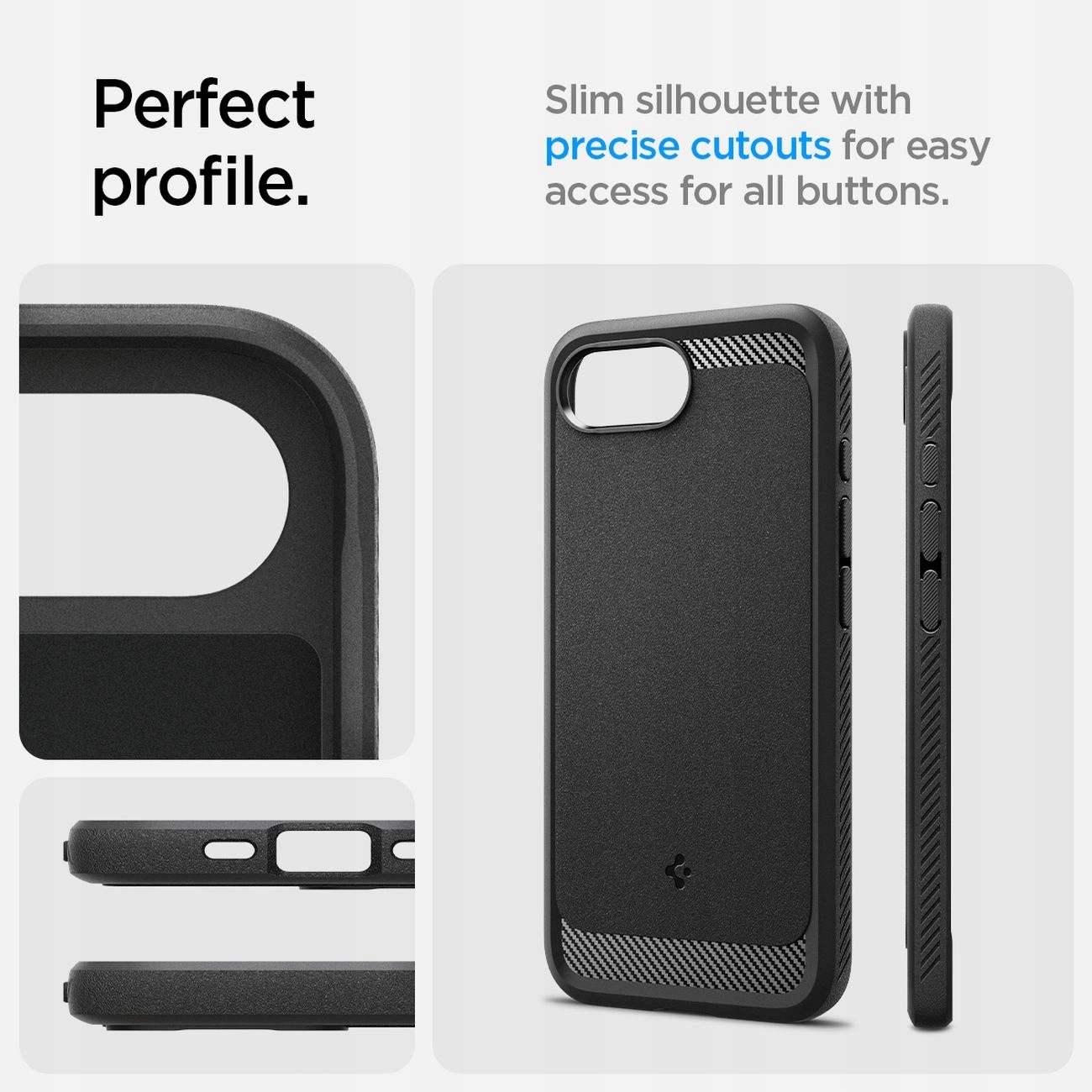 Pouzdro Spigen Rugged Armor MagSafe pro iPhone 16e černé