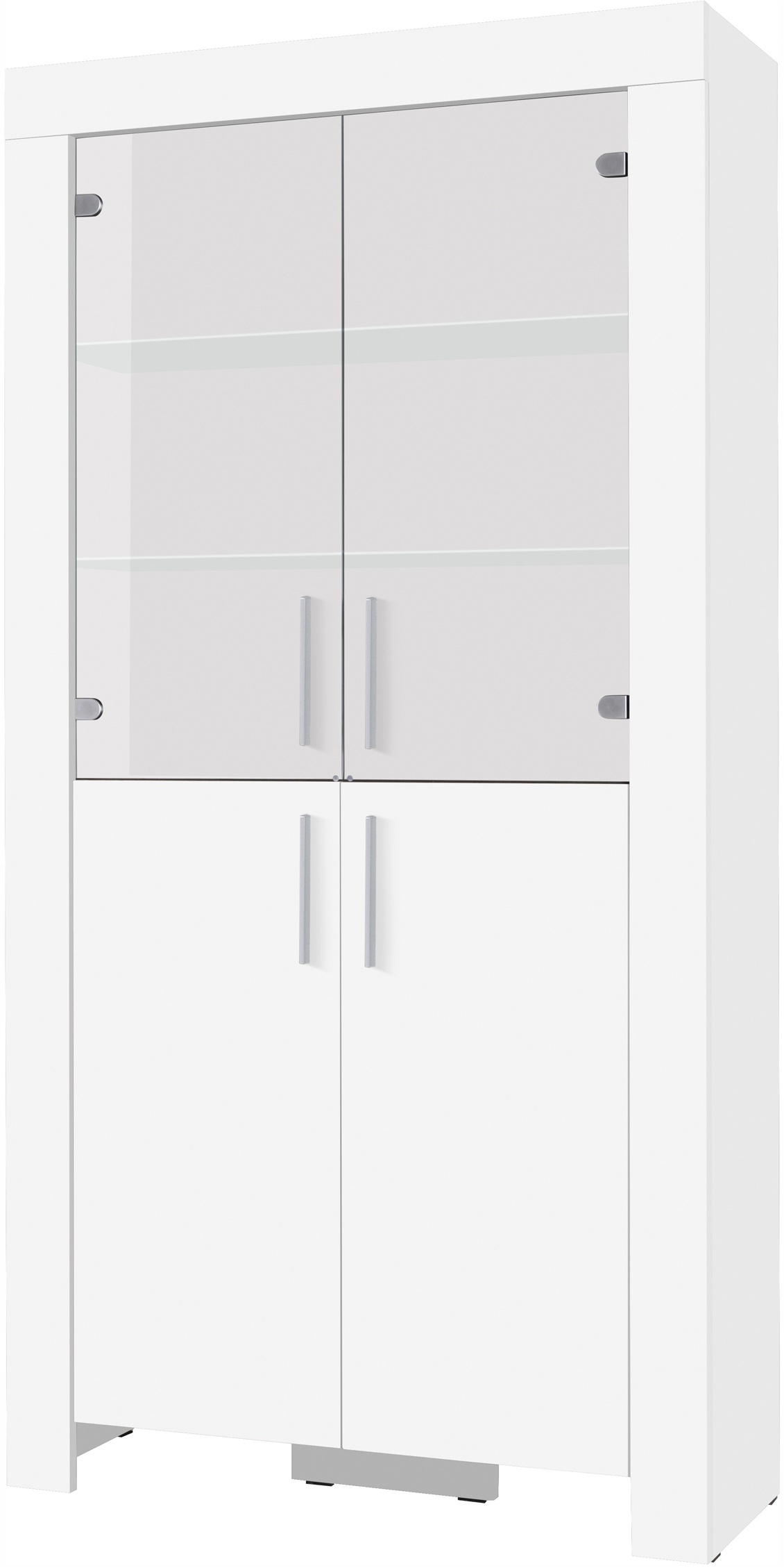 Witryna CEZAR 3, Witryna 100cm, LED, Biały