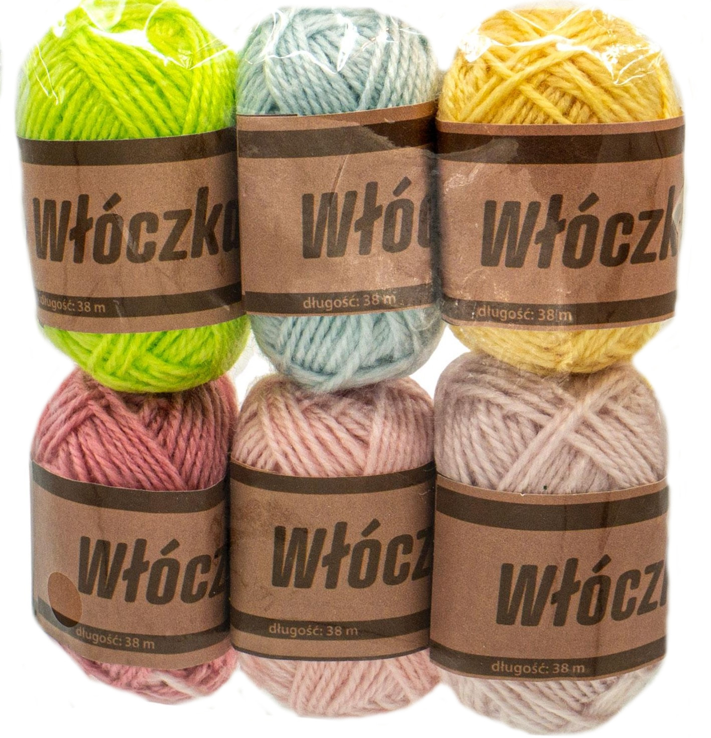 

Włóczki włóczka akrylowa mix kolorów 6szt x 38m