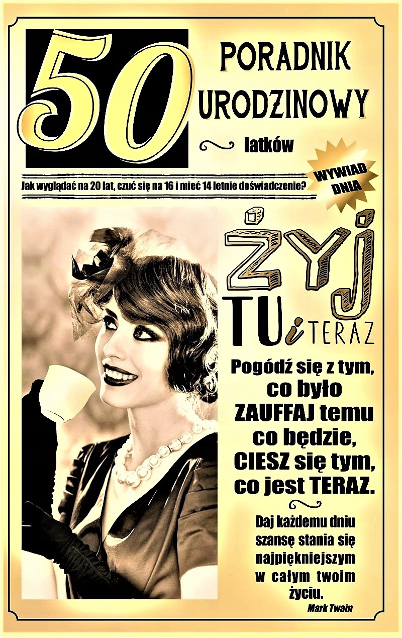 

Śmieszna Kartka na 50 Urodziny Kobiety