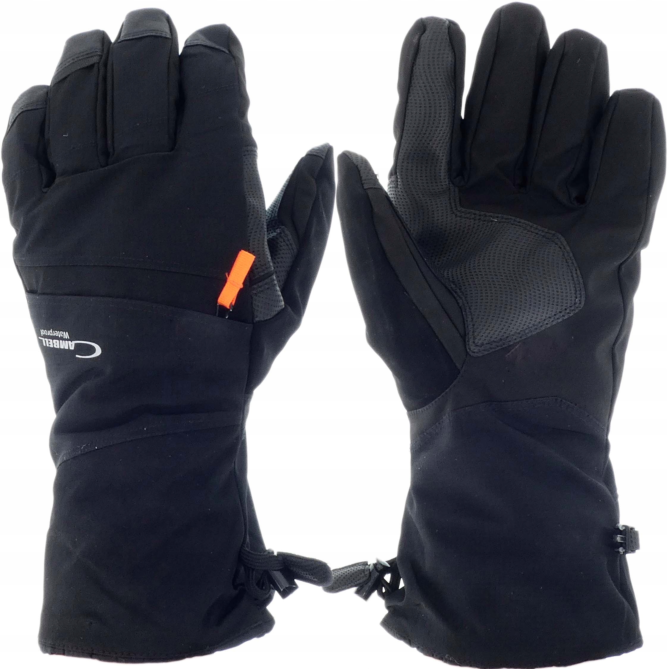 Rękawice Zimowe Waterproof Na Narty Snowboard Ocieplane Dotykowe Czarne XL