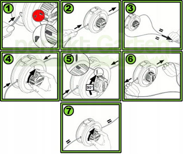 profesjonalna głowica żyłkowa kosy metal wzmocnien Marka perfektGarten