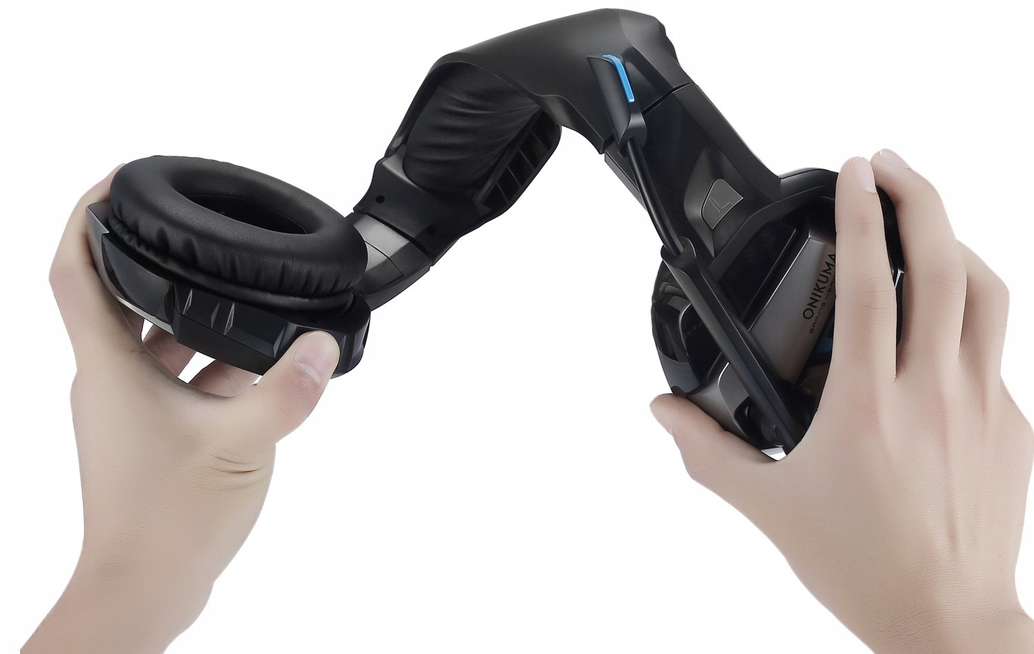 SŁUCHAWKI GAMINGOWE PRZEWODOWE DLA GRACZY LED Z MIKROFONEM ONIKUMA K5 Kolor czarny