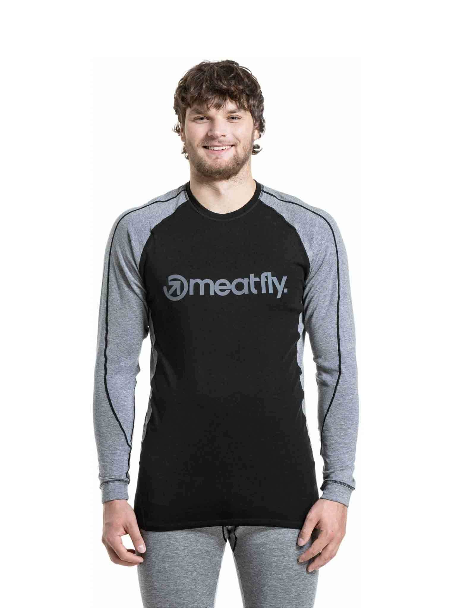 Meatfly Carl pánské merino tričko, šedé