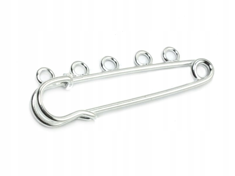 Baza broszki z loopami 50x15mm kol. srebrny-1szt
