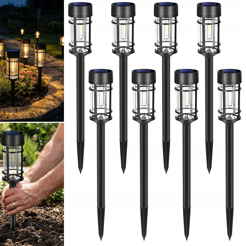8ks Zahradní lampa, solární lampa, silniční lampa, Led zahradní osvětlení