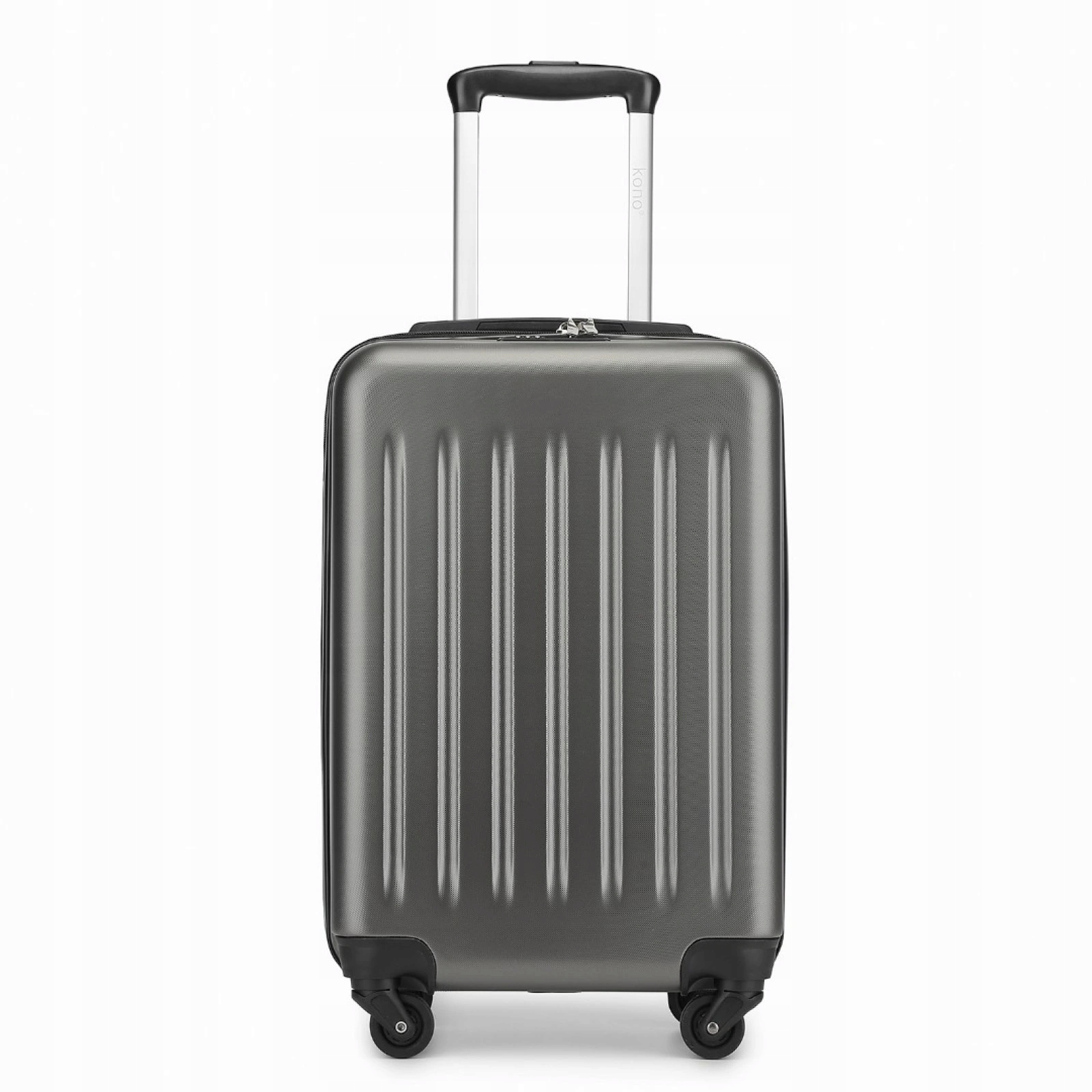 Lehký kabinový Abs+pc kufr Kono šedo-černý 33 L