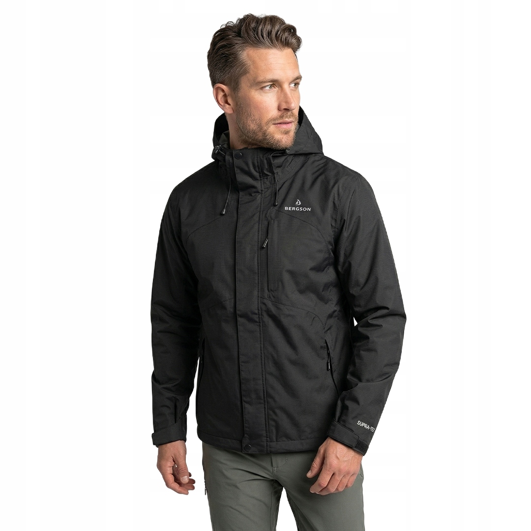 Kurtka membranowa męska Bergson Essence Stx WL26 10K wodoodporna czarna S