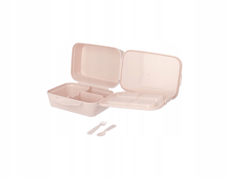 

Lunchbox pojemnik na obiad ze sztućcami do szkoły