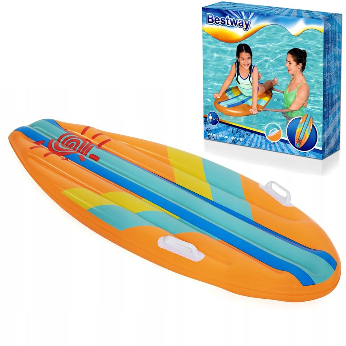 BESTWAY 42046 NADMUCHIWANA DESKA DO PŁYWANIA 114X46 CM 3-10