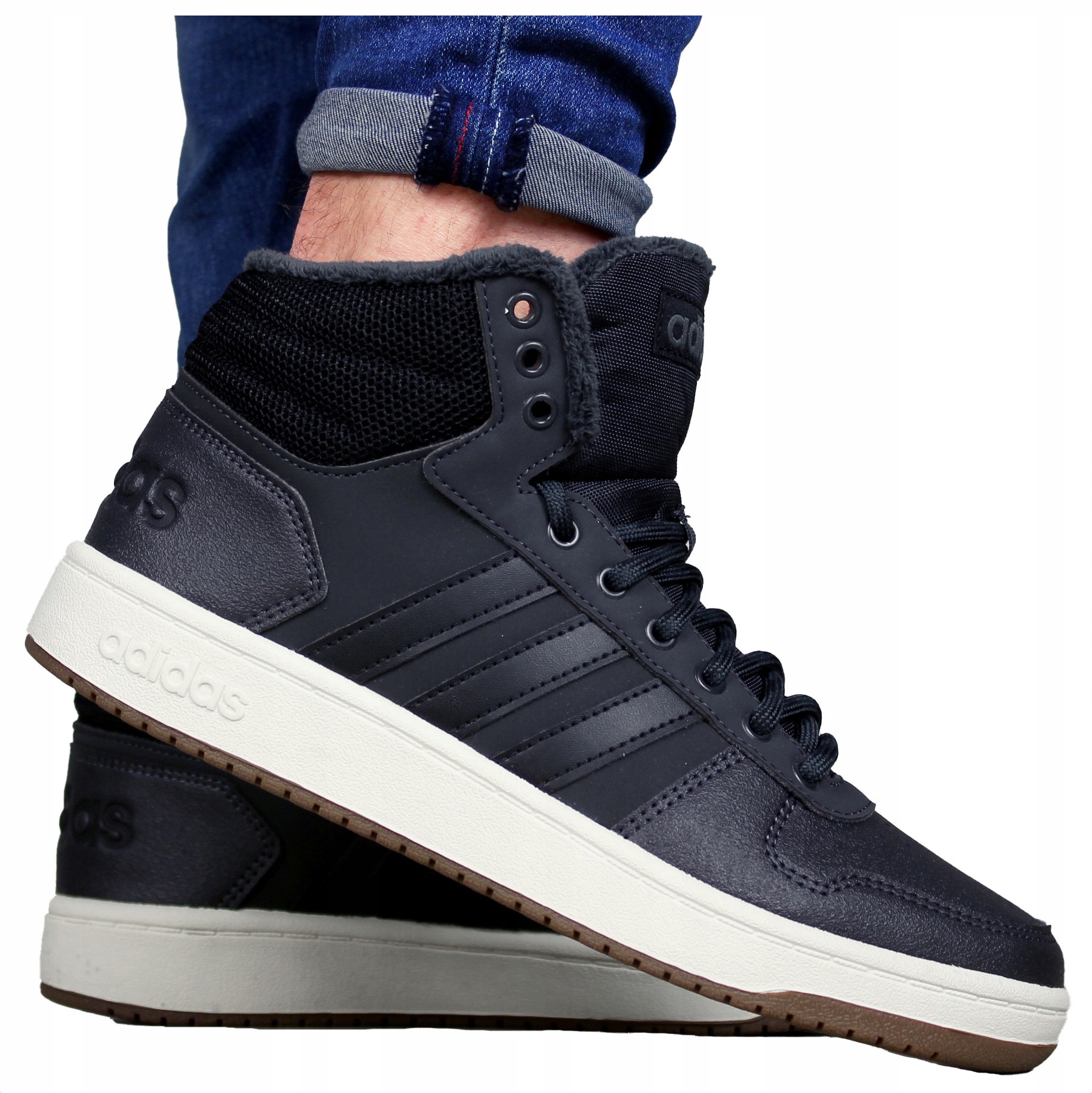 pánské boty Adidas Zimní Zateplené s Kožíškem vysoké sportovní Teplé