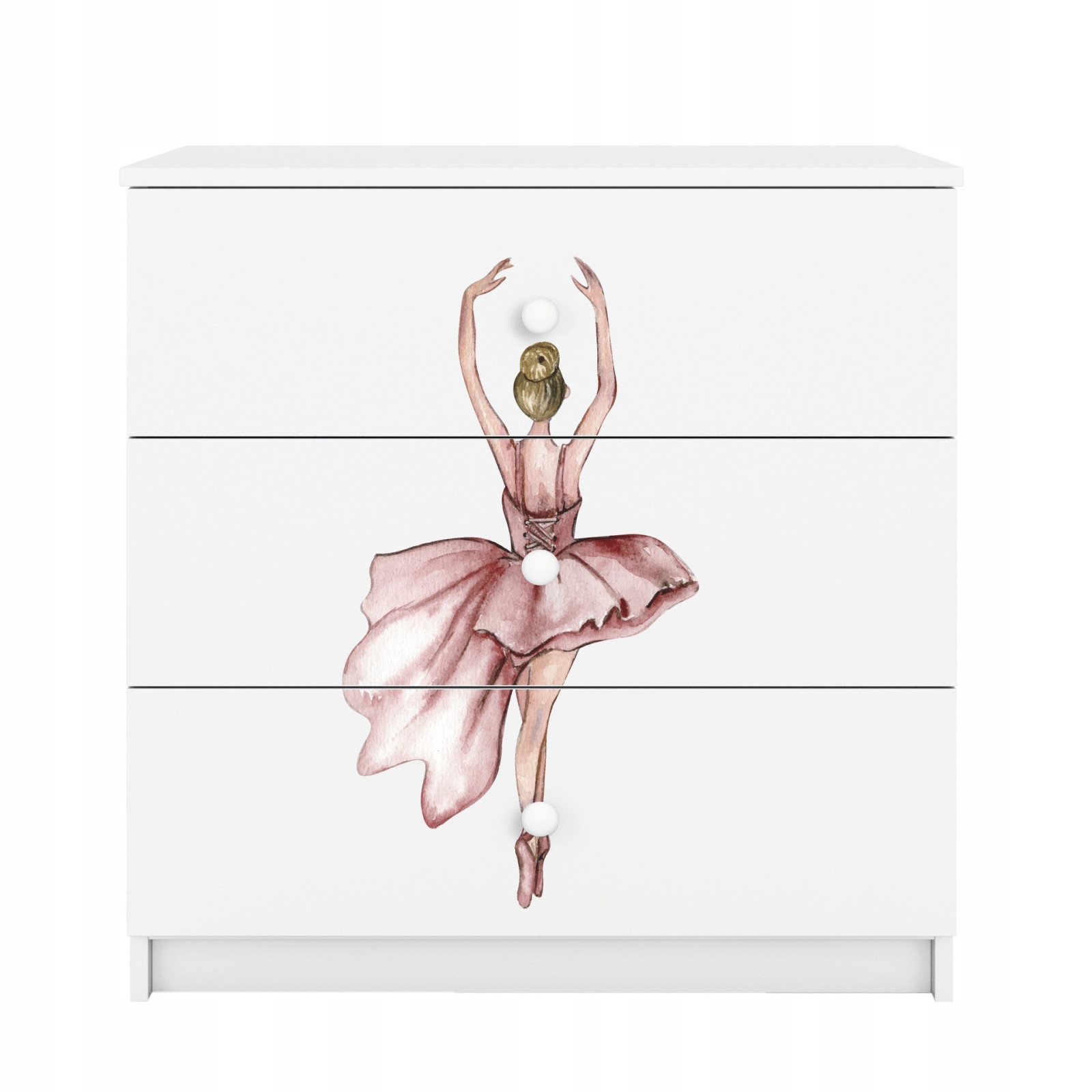 Komoda Babydreams bílá grafika Tanečnice 80 cm