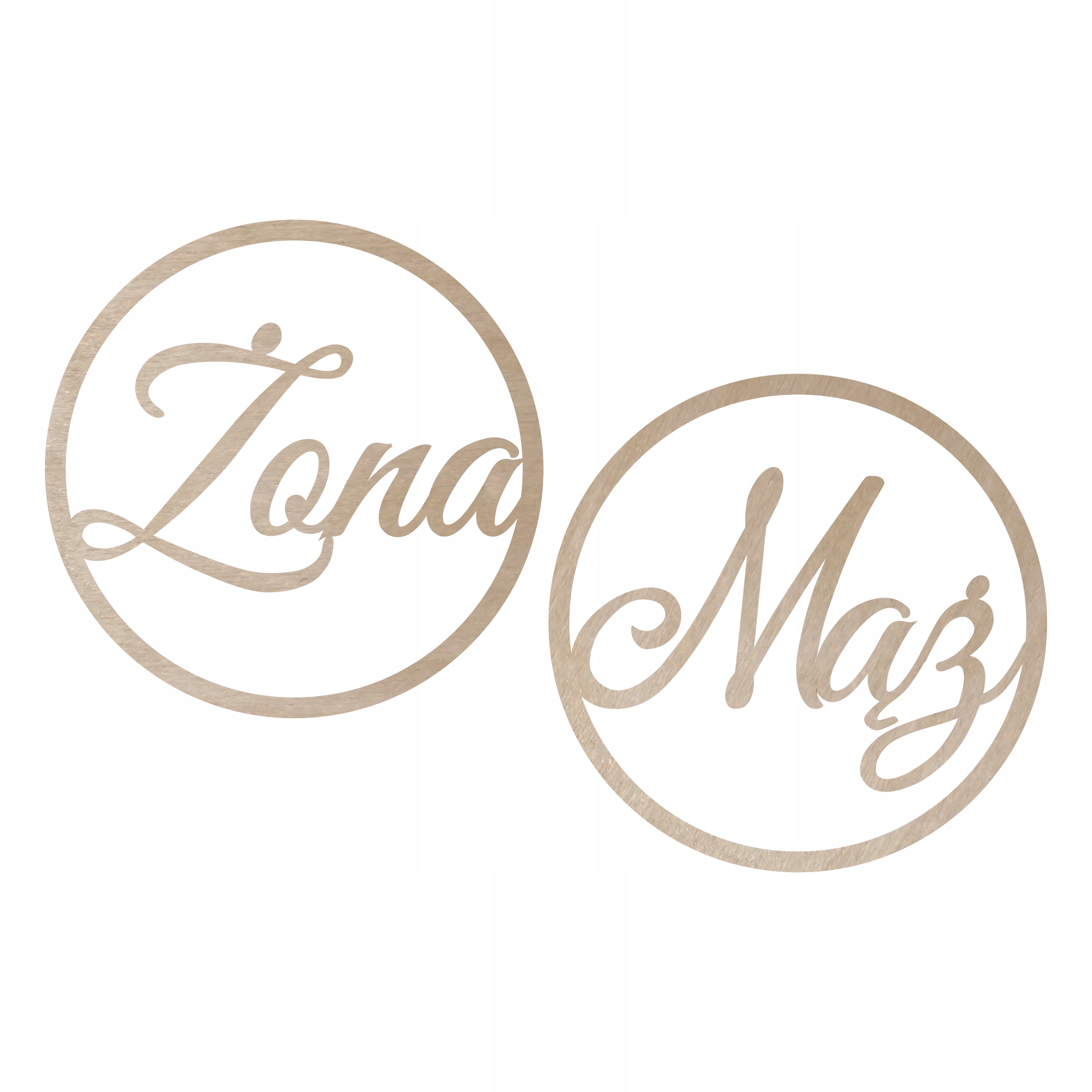 DEKORACJA WESELE ŚLUB KOŁA MĄŻ ŻONA 40CM