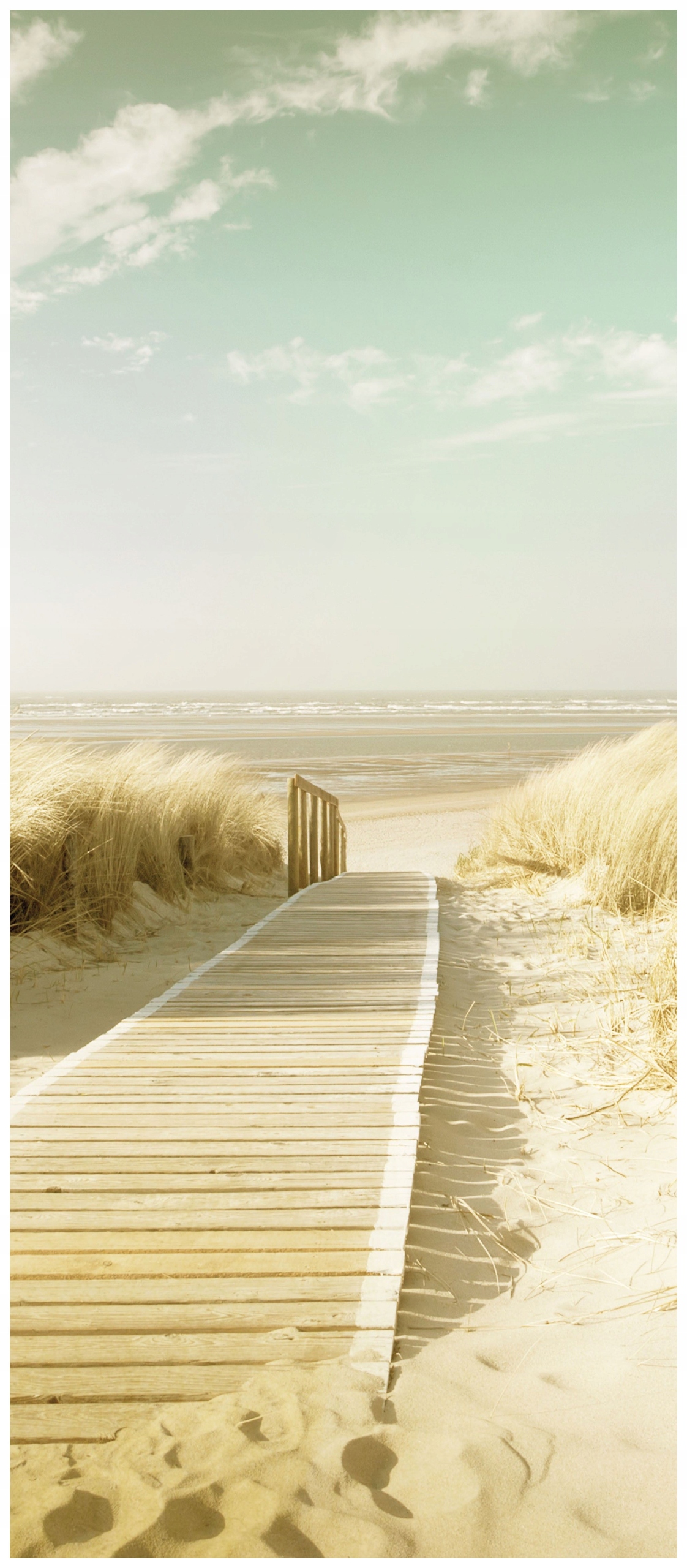 Samolepka Fototapeta Cesta k moři Krajina mořské duny obzor 91x211