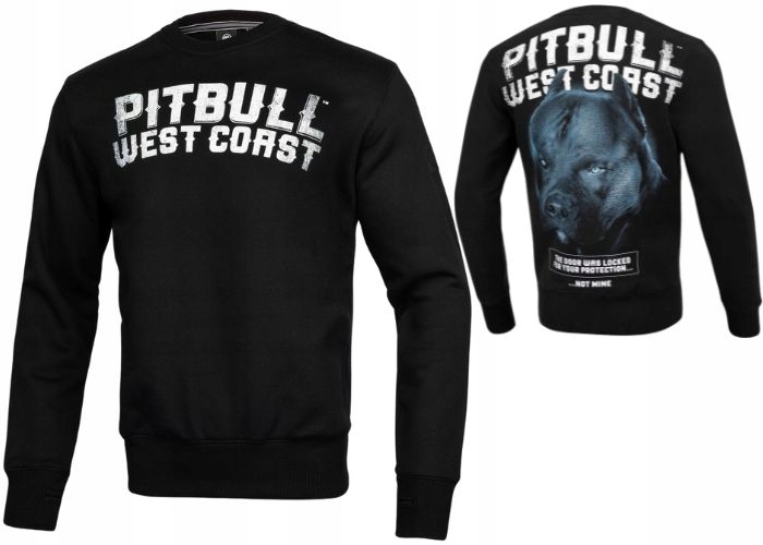 Mikina Crewneck Pit Bull West Coast Black Dog XL