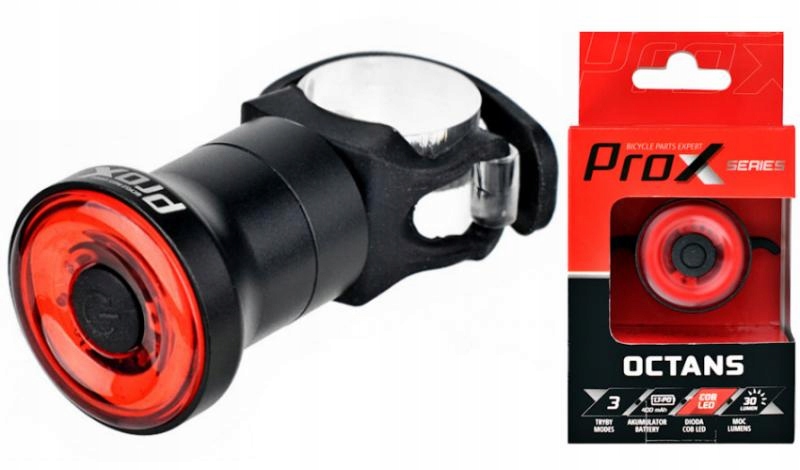 

Lampa Rower Tył Prox Octans Cob Led 30Lm Usb 400mA