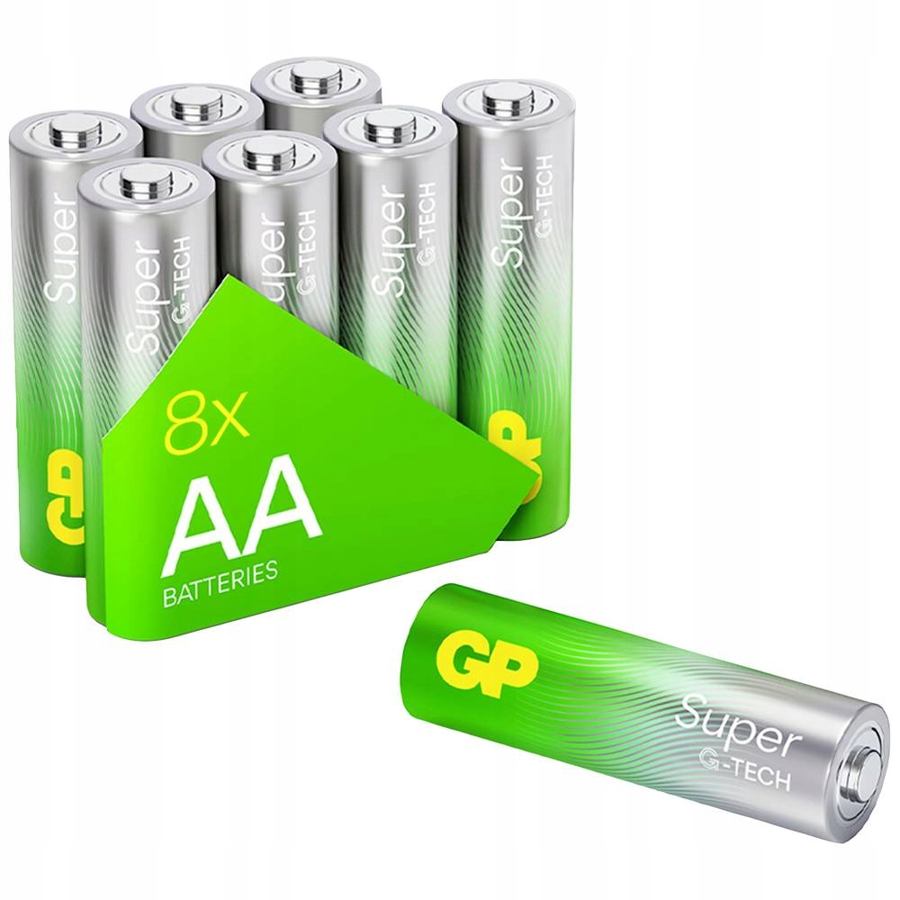 Baterie alkaliczne i manganowe Gp Aa (R6) 8 szt.