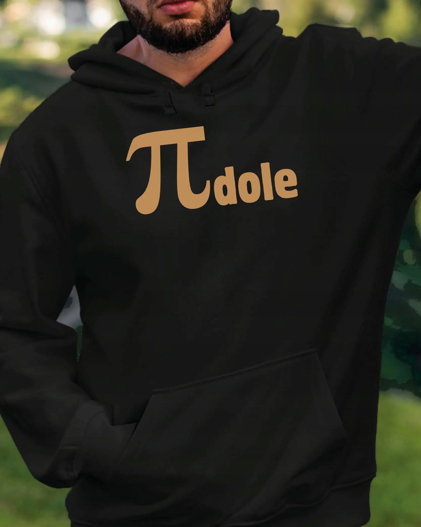 Mikina s kapucí Vtipný Dárek Pi Dole Matematický vtip Černá L